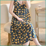 Sunflower Ladies Cotton Halfer - Blue -Free size