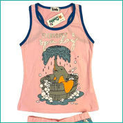 Spa Day Ladies Cotton Shorts Set - Pink