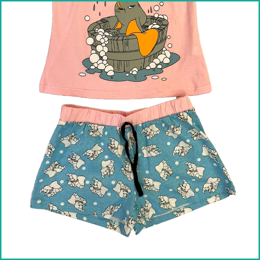 Spa Day Ladies Cotton Shorts Set - Pink