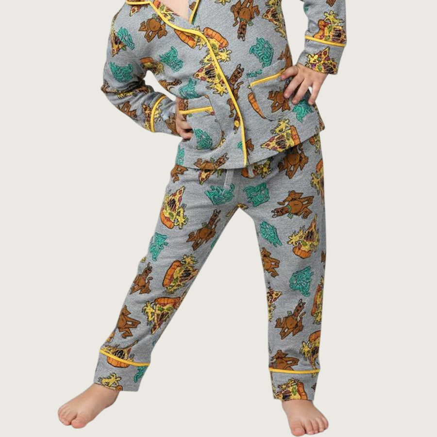 Scooby-Doo Boys Front Open Pajama Set - Grey