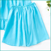 Plain Ladies Shorts Set - Blue
