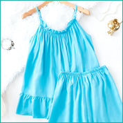 Plain Ladies Shorts Set - Blue