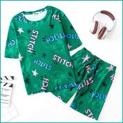 Stitch Ladies Shorts Set - Green