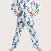 Sonic Boys Front Open Pajama Set - Grey