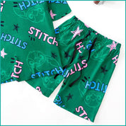 Stitch Ladies Shorts Set - Green