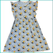Monster Ladies Cotton Dress - Grey