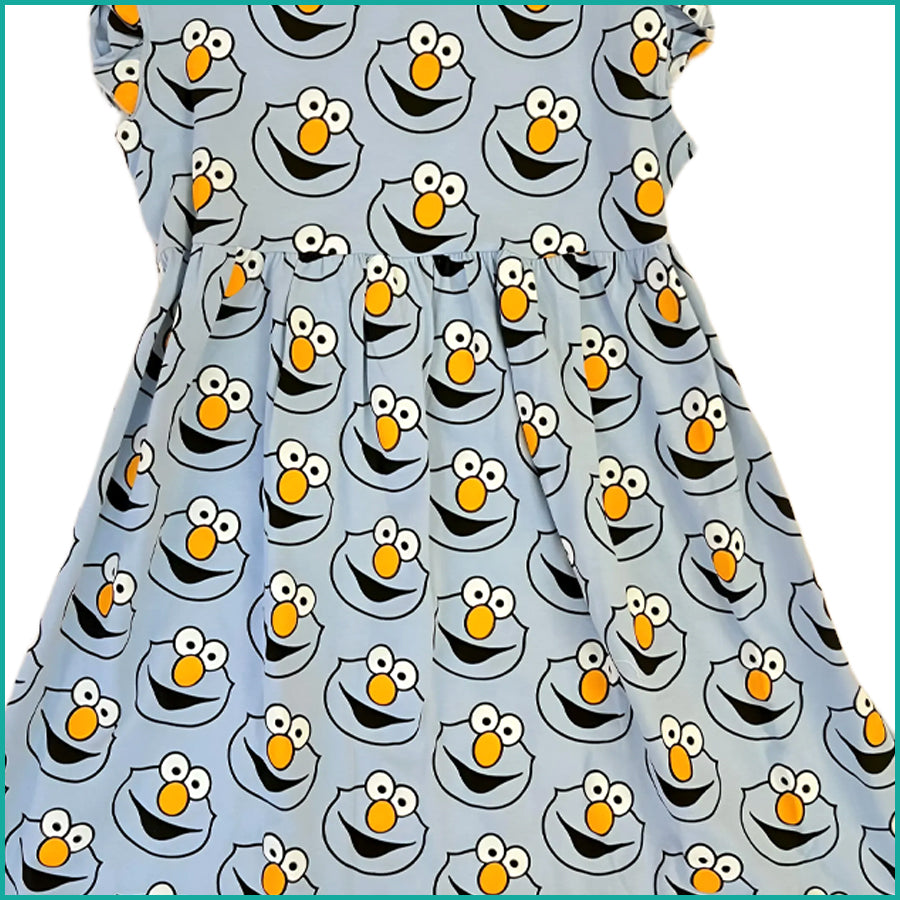 Monster Ladies Cotton Dress - Grey