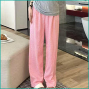 Plain Strips Ladies Hafer Pajama Set - Grey Pink