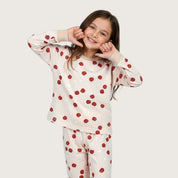 Cherry Girls Full Sleeves Pajama Set - Pink