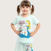 Alice Girls Shorts Set – Sea Green