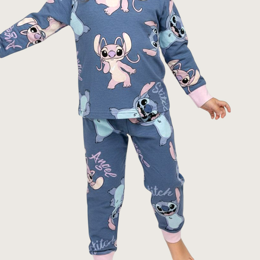 Stitch Girls Pajama Set - Blue