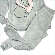 Dumbo Wonderful Ladies Winter Pajama Set - Grey