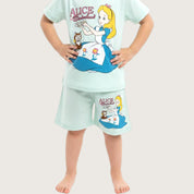 Alice Girls Shorts Set – Sea Green