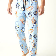 Bluey Face Men's Cotton Pant - Blue