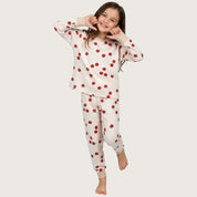 Cherry Girls Full Sleeves Pajama Set - Pink
