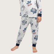 Urban Style Boys Full Sleeves Pajama Set - Grey