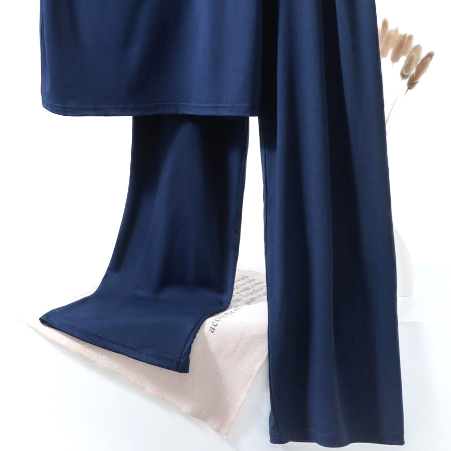 Plain Ladies Loungewear Pajama Set - Navy