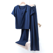 Plain Ladies Loungewear Pajama Set - Navy
