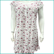 Rose Flowers Ladies Dress - White