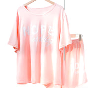 Nope Ladies Loungewear Shorts Set - Pink