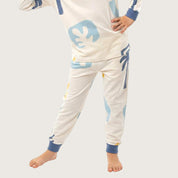 Trees Boys Full Sleeves Pajama Set - White