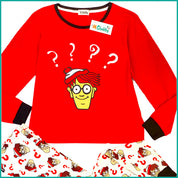 Where's Waldo? Ladies Pajama Set - Red