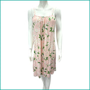 Floral Ladies Halfer Linen Cotton - Pink -Free Size