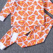 Superman Boys Full Sleeves Pajama Set - Grey