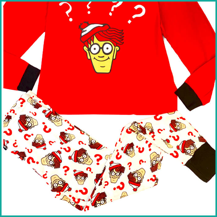 Where's Waldo? Ladies Pajama Set - Red
