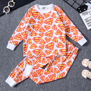 Superman Boys Full Sleeves Pajama Set - Grey