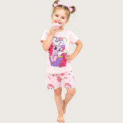 Cake Pony Girls Shorts Set – Pink