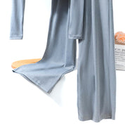 Plain Ladies Loungewear Set - Light Grey