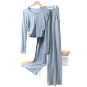 Plain Ladies Loungewear Set - Light Grey