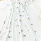 Ladies Cotton Charming Floral Print Nightgown - White