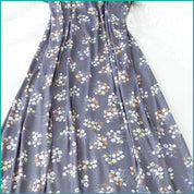 Ladies Cotton Charming Floral Print Nightgown - Grey