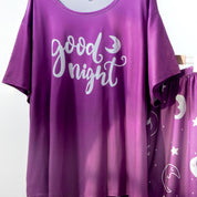 Good Night Ladies Shorts Set Loungewear - Purple