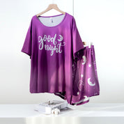 Good Night Ladies Shorts Set Loungewear - Purple