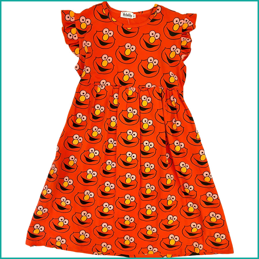 Monster Ladies Cotton Dress - Red