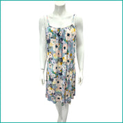 Mini Floral Ladies Halfer Linen Cotton - Blue