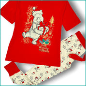 Winnie the Pooh Ladies Pajama Set - Cream Red
