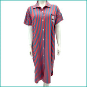 Mickey Mouse Frame Ladies Dress - Red Grey -Free size