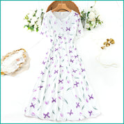 Tulip Ladies Cotton Nightgown with Lace Trim and Buttoned Neckline - White