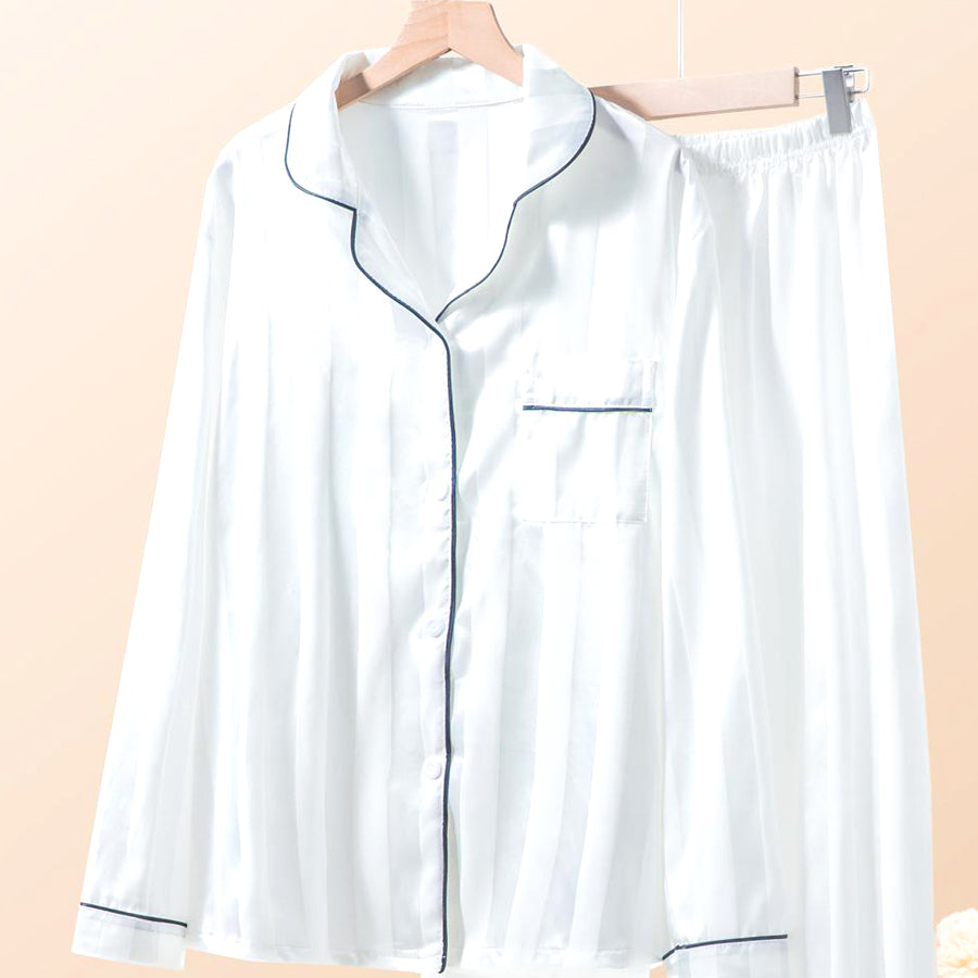 Lining Ladies Sarten Pajama Set - White