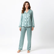 Lining Ladies Sarten Pajama Set - Sea Green