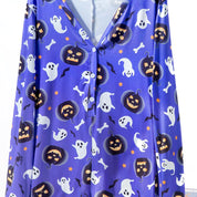 Halloween Ladies Overall Pajama One Pcs Set - Blue