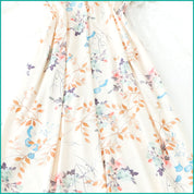 Ladies Cotton Nightgown with Lace Neckline - Cream