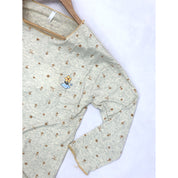 Mini Cute Flower Ladies Loungewear Pajama Set - Grey