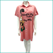 Pluto Ladies Dress - Pink -Free size