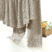 All Floral Ladies Pajama Set - Light Brown