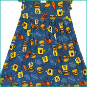 SpongeBob Ladies Cotton Dress - Navy Blue